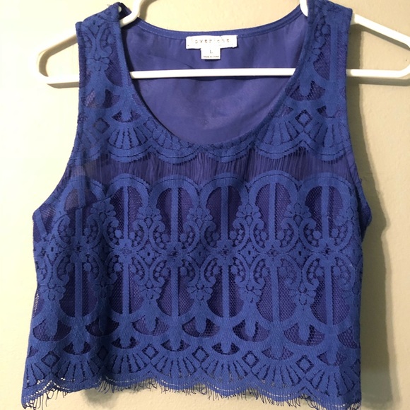 Blue crop top - Picture 1 of 3